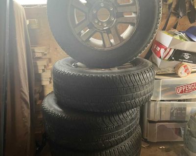 4 tires with rims for truck
