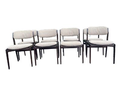 1960s Set of 8 Danish Rosewood Erik Buch Dining Chairs