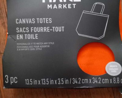 Make Market canvas totes two pack.
