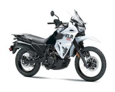 2025 Kawasaki KLR 650 S Pearl Crystal White/Metallic Carbon Gray ABS