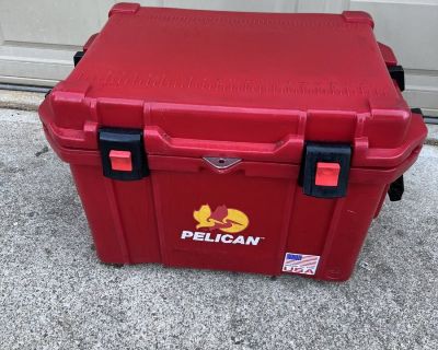 FS/FT Pelican 45qt cooler - Dawg red