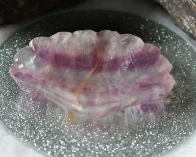 Fluorite Carved Shell Dish