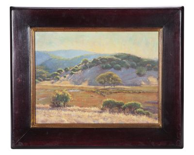 "China Camp" Contemporary California Plein Air Landscape Oil Painting by Douglas Paul Morgan, Framed