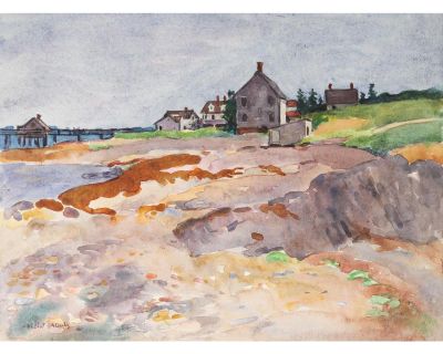 1921 South Harpswell Maine Egbert Cadmus Watercolor Painting