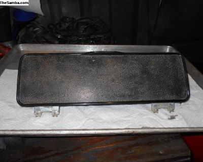 I found this good working Bus dash glove box door and need to sell it. Includes all the original hardware to mount it. There are also two very small screws I included, which hold down the plastic strip of the glove box. If not needed, they are free. Globe box door works like new. Looks very good, inside and out. I guess, this if for a Bay Window Bus, from years 1968 to 1974. Probably not the sa...