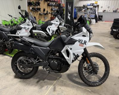 2025 Kawasaki KLR 650 S Pearl Crystal White/Metallic Carbon Gray
