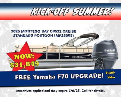 2025 Montego Bay C8522-CRUISE-STD Pontoon Boats Superior, WI