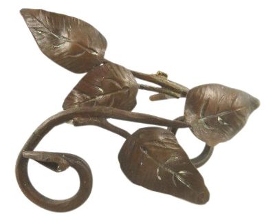 Antique Bronze Drapery or Curtain Tiebacks / Leaf and Vine / Window Decor French Manor or Paris Apartment Style /