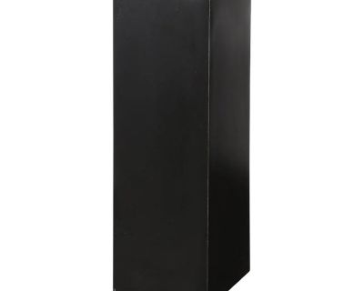 Mid-Century Modernist Matte Black Laminate Pedestal