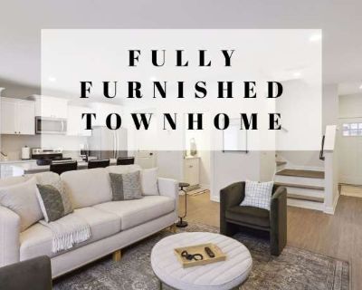 Fully Furnished 3 Bedroom Town Home. In unit laundry Patio / balcony Granite counters Dishwasher Pet friendly Garage Unit Amenities dishwasher extra storage furnished granite counters in unit laundry patio / balcony range refrigerator walk in closets stainless steel Property Amenities parking garage cats allowed dogs allowed. Pets allowed. 3 Bedroom. 2.5 Bathroom. 1706 ft . Furnished