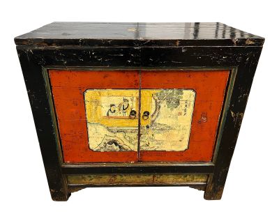 Antique Mongolian Distressed Cabinet