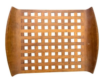 20th Century MCM Dansk Designs Teak Wood Lattice Tray Denmark Quistgaard