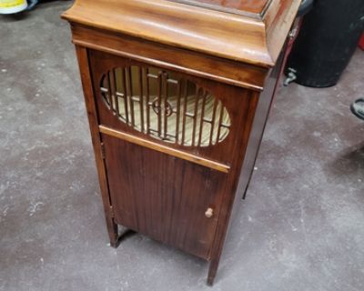 old radio and victrola cabinets