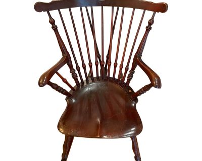 Early 20th Century Antique Mahogany Windsor Rocking Chair