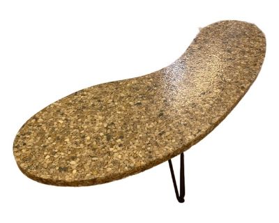 Large mid-century, modern kidney shaped cocktail, coffee or a bench table. The table is in excellent condition with only a few very minor nicks along the top edge, which are only noticeable if you run your hands across the edge.. Dimensions 60 W 21 D 17 H Styles Mid-Century Modern Table Shape Other (unique shapes) Period 1950s Country of Origin Italy Item Type Vintage, Antique or Pre-owned Shop...