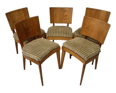 Heywood Wakefield Stingray Dining Chairs, Set of Five