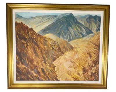 Original Landscape Painting: "Echoes of the Peaks" - Majestic Mountain Valley