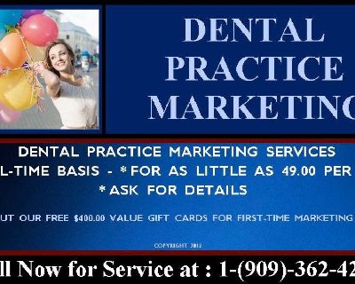 Dental Marketing for as Little as 49.00 Per Day.