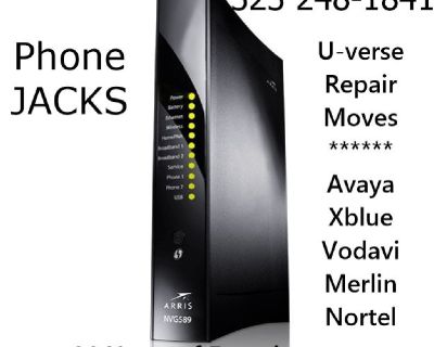 PHONE JACK REPAIR N UVERSE INSTALL