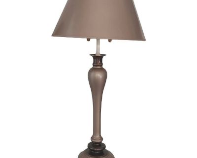 Mid-Century Metallic Finish Table Lamp