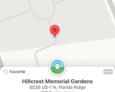 Hillcrest memorial gardens fort pierce Florida beautiful location any reasonable offer considered