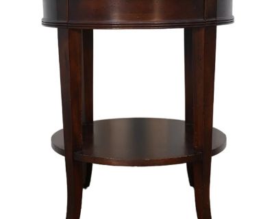 1990s Baker Milling Road Italian Provincial Round Nightstand