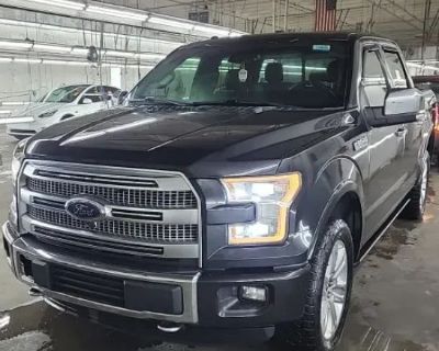 Mileage: 117,587. Year: 2015. Make: Ford. Model: F150 SuperCrew Cab. Trim: Platinum Pickup 4D 5 1/2 ft. Automatic, 6-Spd transmission. Exterior: Black. Interior: Black. Interior: Technology Pkg, Power Door Locks, Bluetooth Wireless, Automatic 6-Spd, Alloy Wheels, Backup Camera, Keyless Entry, Running Boards, Parking Sensors, Tilt & Telescoping Wheel, AM/FM Stereo, Leather, Cooled Seats, SiriusX...