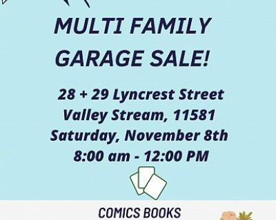 Multi Family Garage Sale! November 8th Saturday, Comics and Cards